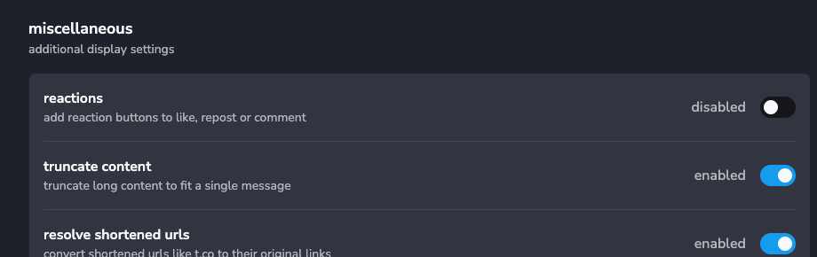 misc toggles