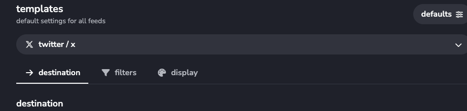 templates platform picker